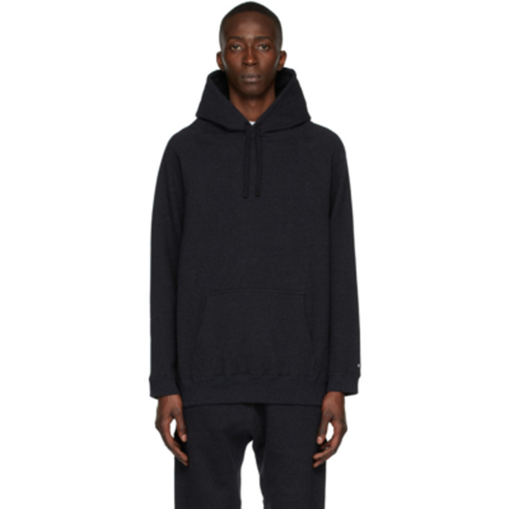 Snow Peak Recycled Cotton Pullover Hoodie in Dark Heathered Charcoal Size Medium